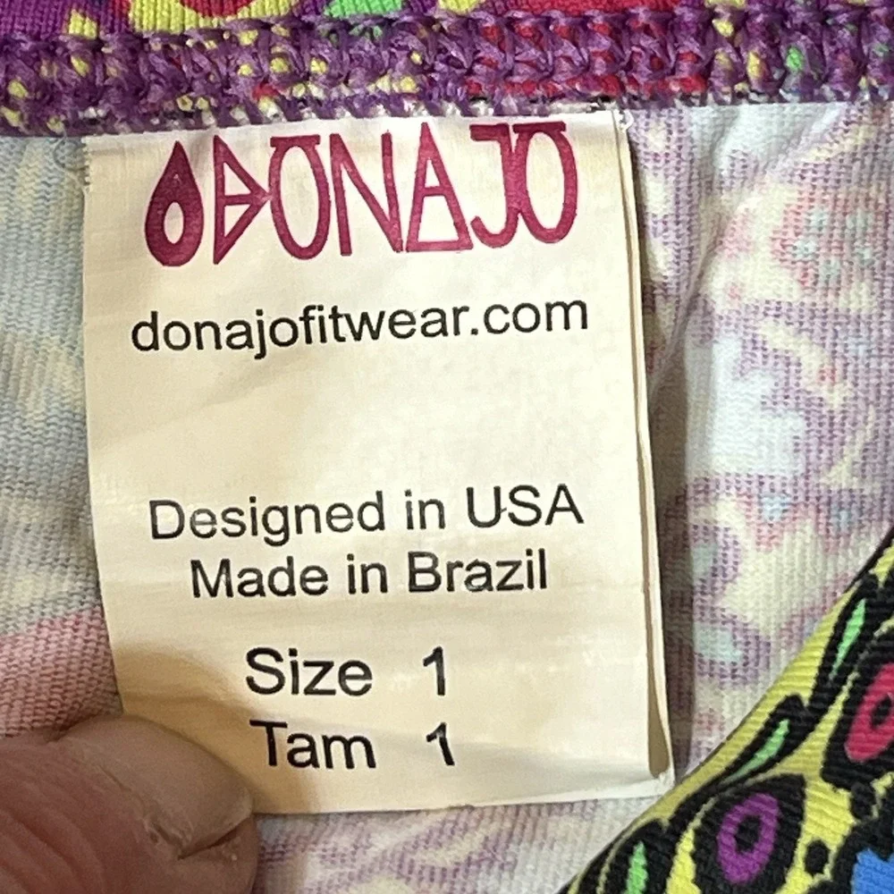 Dona‎ Jo Esqueleto Jojo Leggings Sz 1 Womens Capri Pants Day Of Dead Sugar Skull